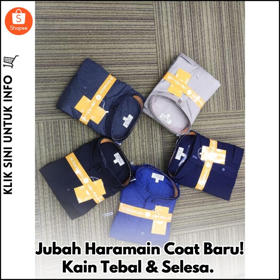 Jubah Haramain Coat Baru! Kain Tebal & Selesa.