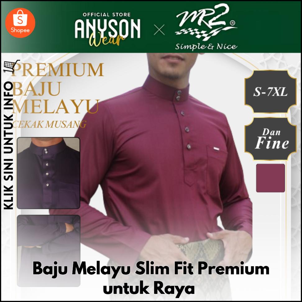Baju Melayu Slim Fit Premium untuk Raya