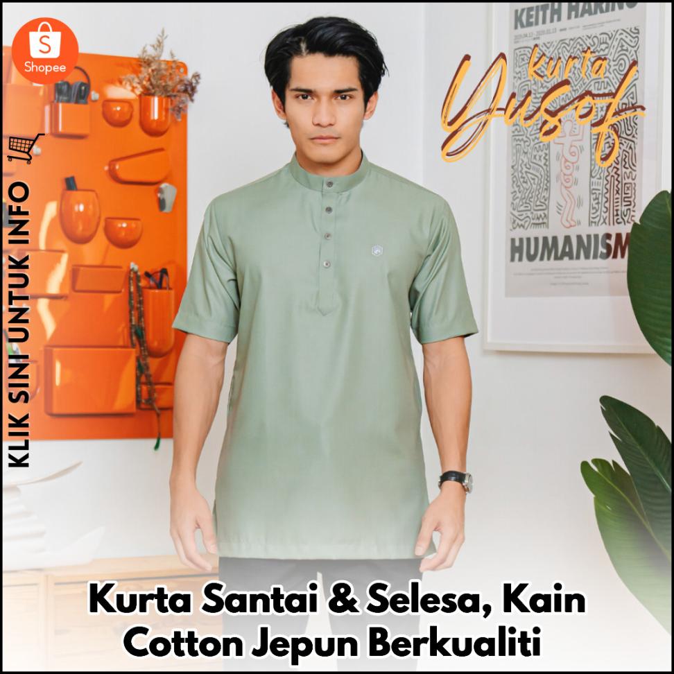 Kurta Santai & Selesa, Kain Cotton Jepun Berkualiti