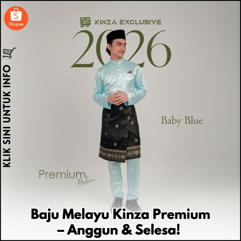 Baju Melayu Kinza Premium – Anggun & Selesa!