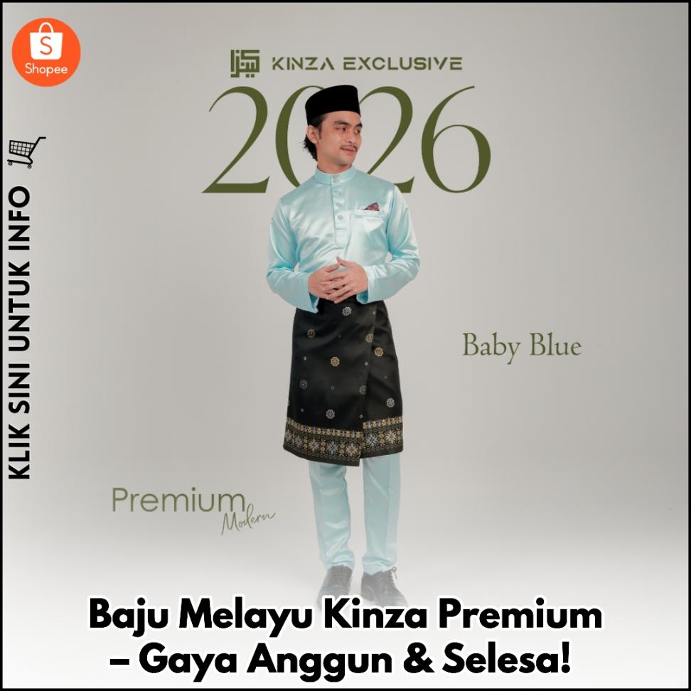 Baju Melayu Kinza Premium – Gaya Anggun & Selesa!