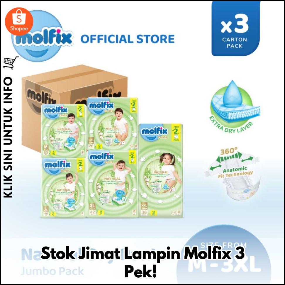 Stok Jimat Lampin Molfix 3 Pek!