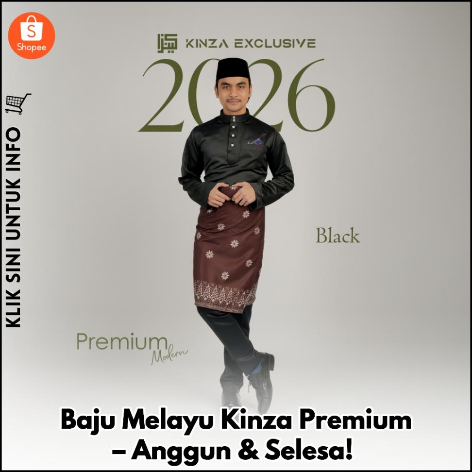 Baju Melayu Kinza Premium – Anggun & Selesa!