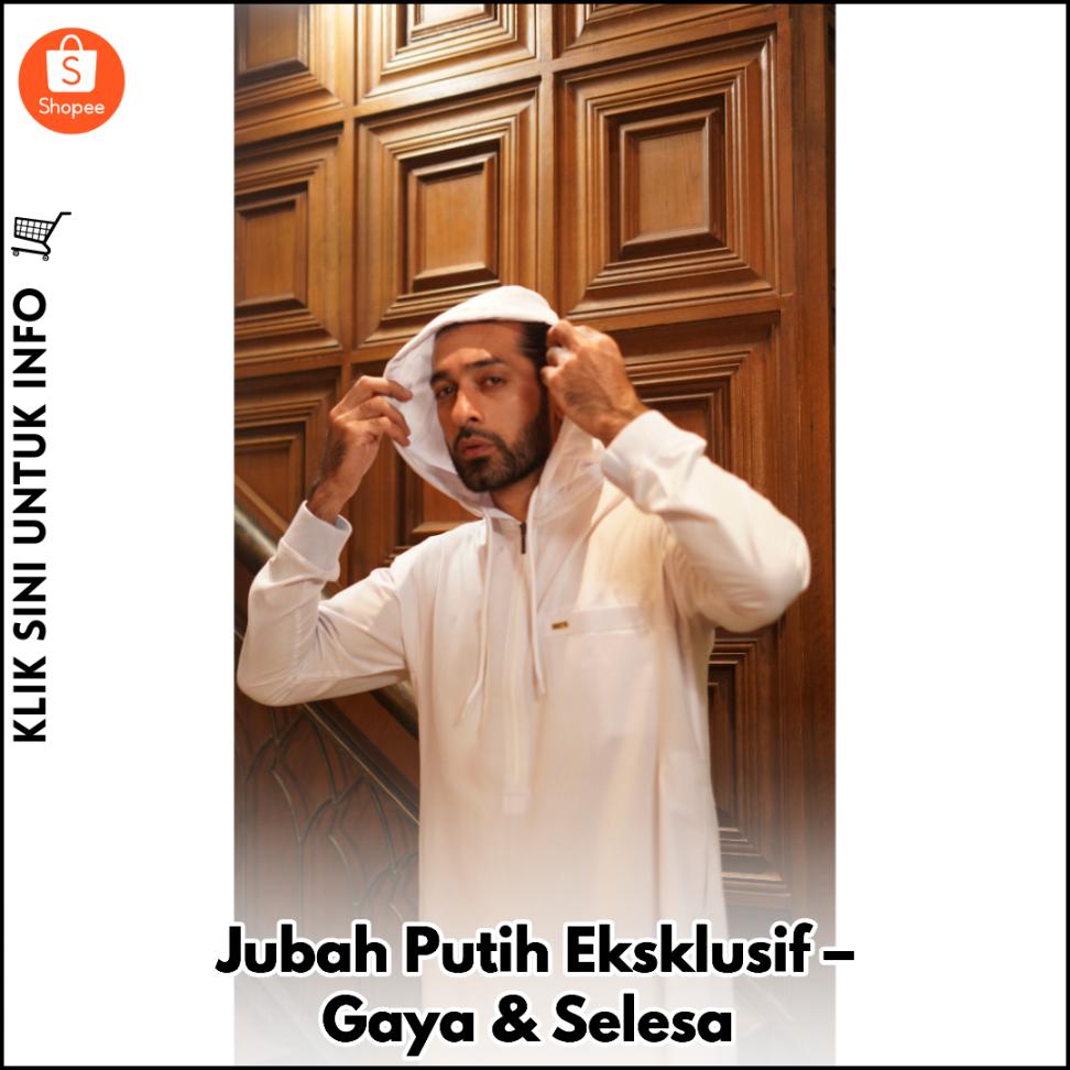 Jubah Putih Eksklusif – Gaya & Selesa