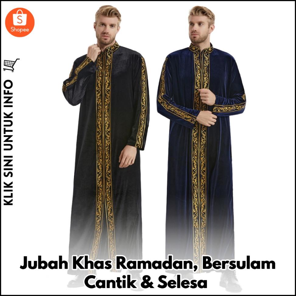 Jubah Khas Ramadan, Bersulam Cantik & Selesa