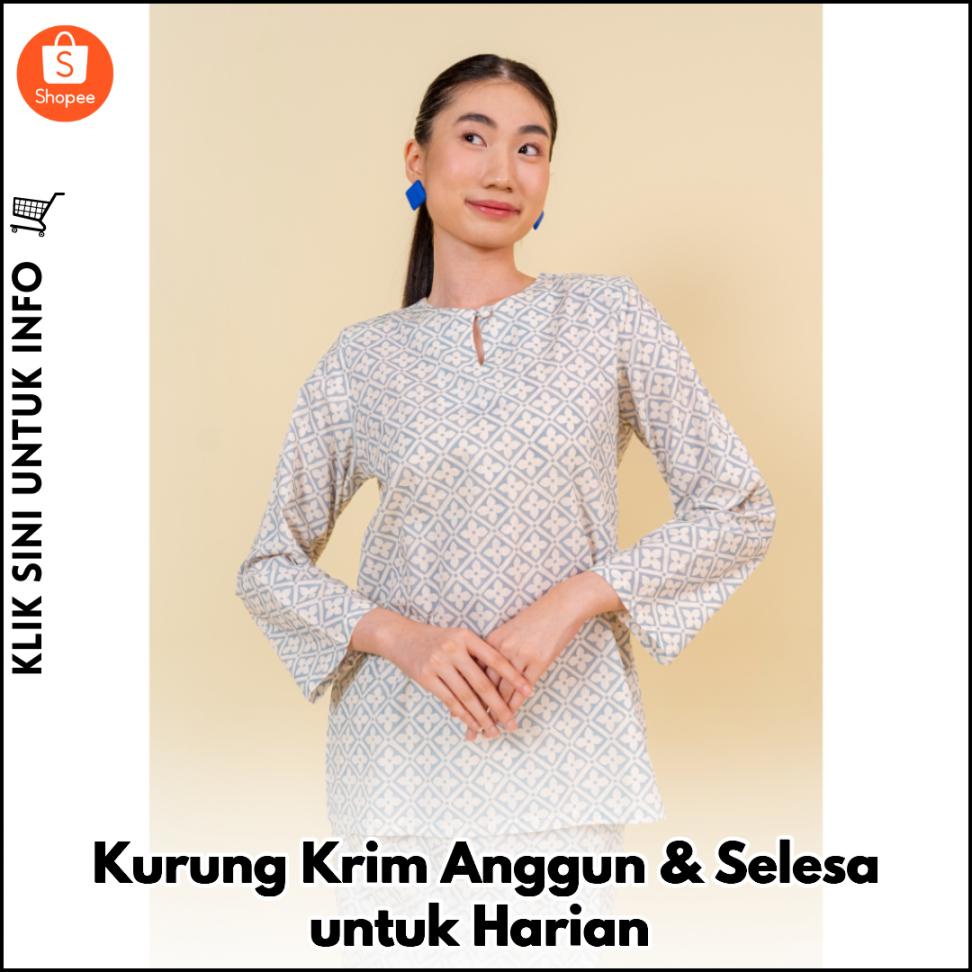Kurung Krim Anggun & Selesa untuk Harian