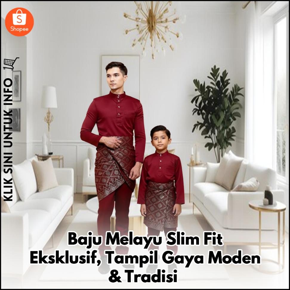 Baju Melayu Slim Fit Eksklusif, Tampil Gaya Moden & Tradisi