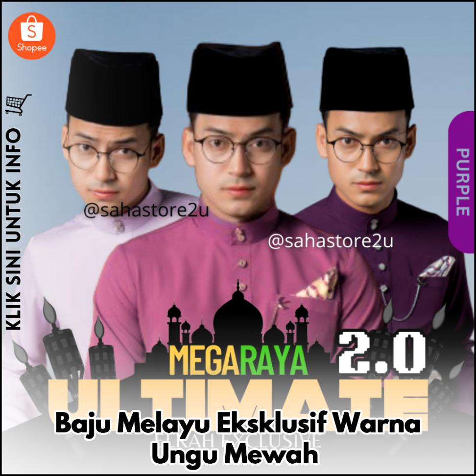 Baju Melayu Eksklusif Warna Ungu Mewah
