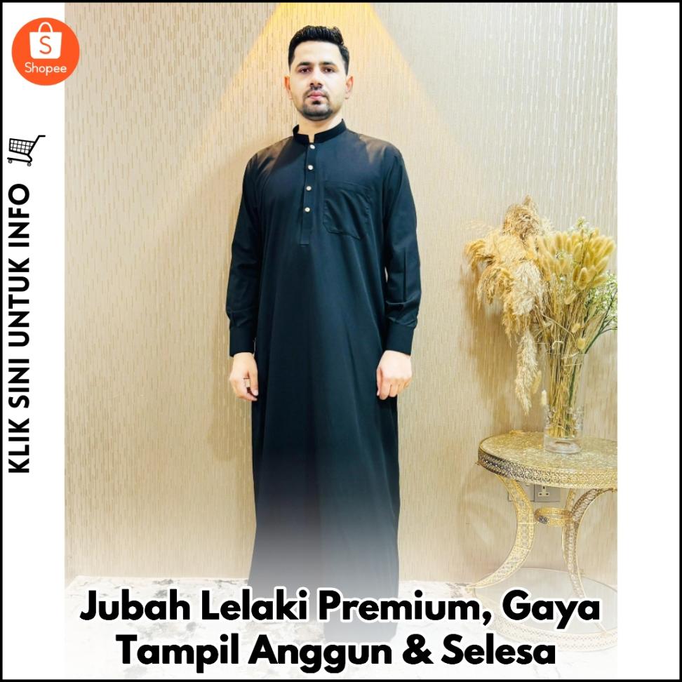 Jubah Lelaki Premium – Tampil Anggun & Selesa