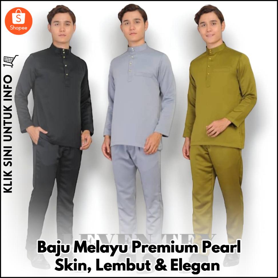 Baju Melayu Premium Pearl Skin, Lembut & Elegan