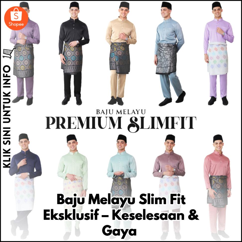 Baju Melayu Slim Fit Eksklusif – Keselesaan & Gaya