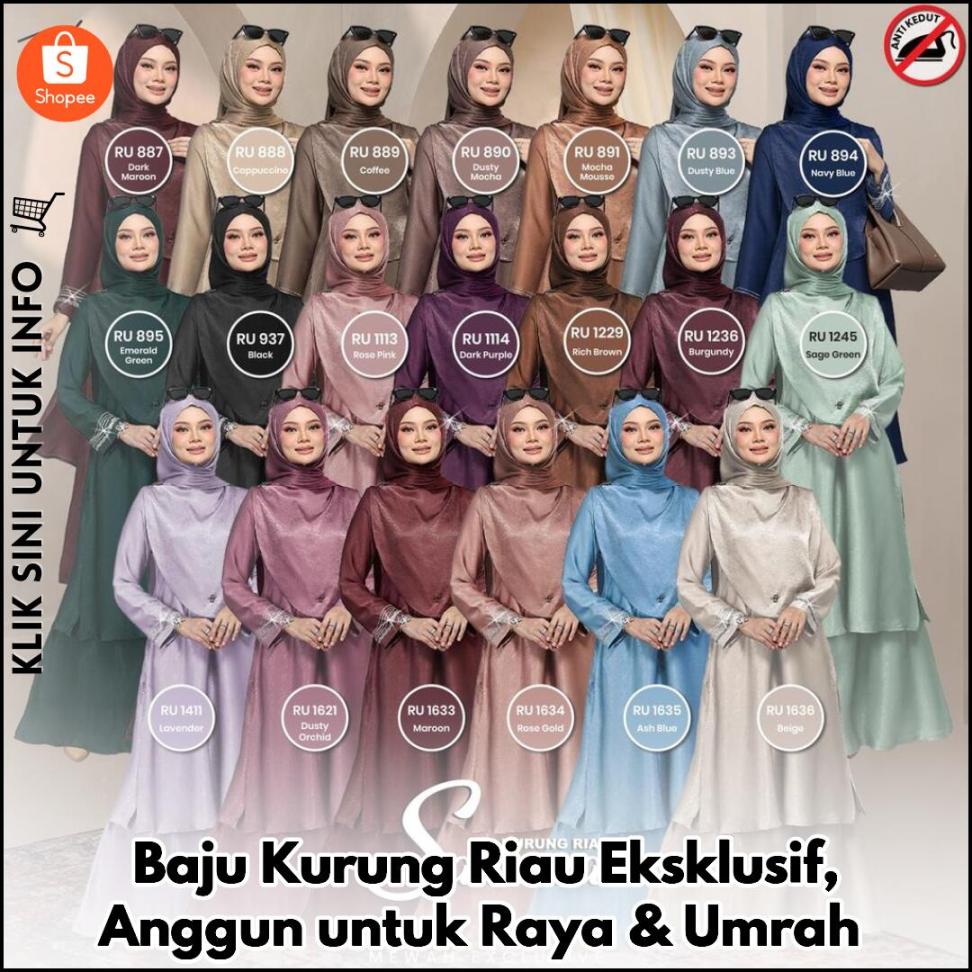 Baju Kurung Riau Eksklusif, Anggun untuk Raya & Umrah