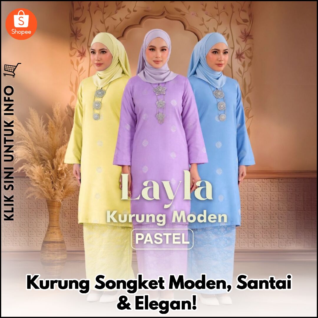Kurung Songket Moden, Santai & Elegan!