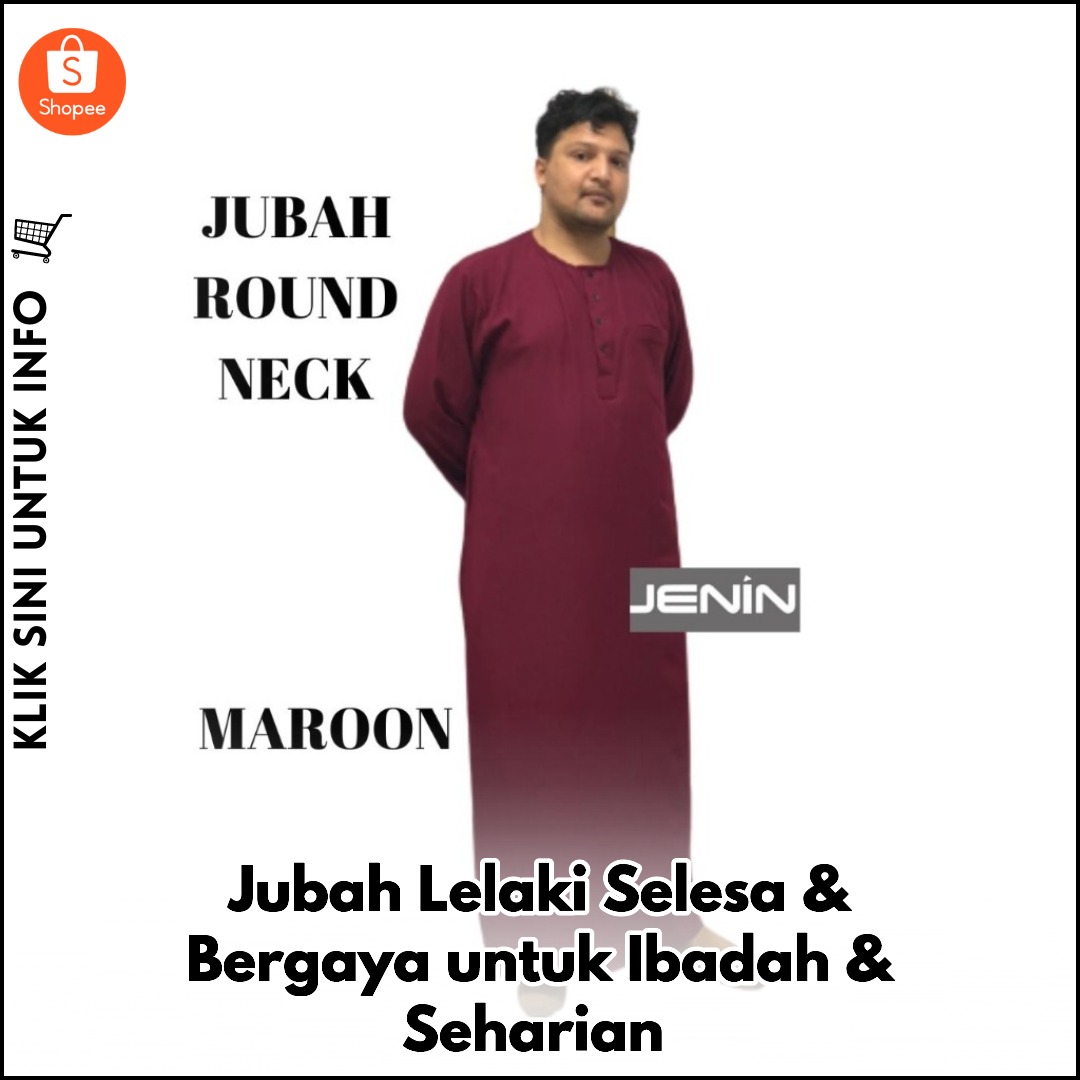 Jubah Lelaki Selesa & Bergaya untuk Ibadah & Seharian