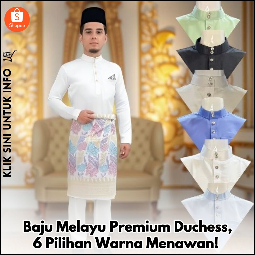 Baju Melayu Premium Duchess, 6 Pilihan Warna Menawan!