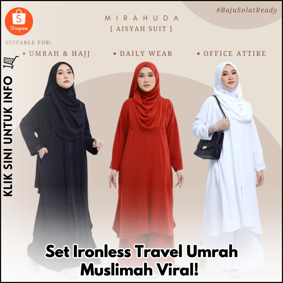 Set Ironless Travel Umrah Muslimah Viral!
