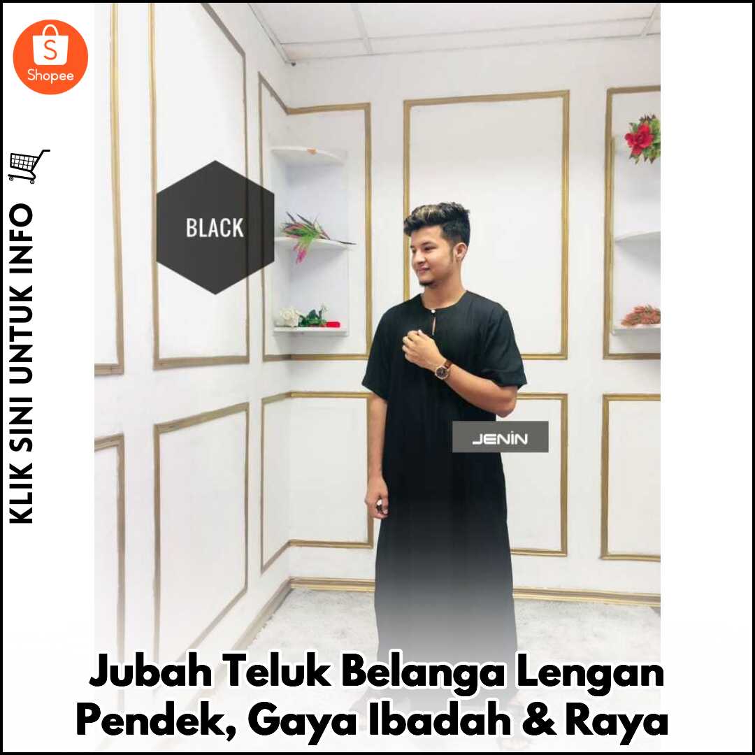 Jubah Teluk Belanga Lengan Pendek, Gaya Ibadah & Raya