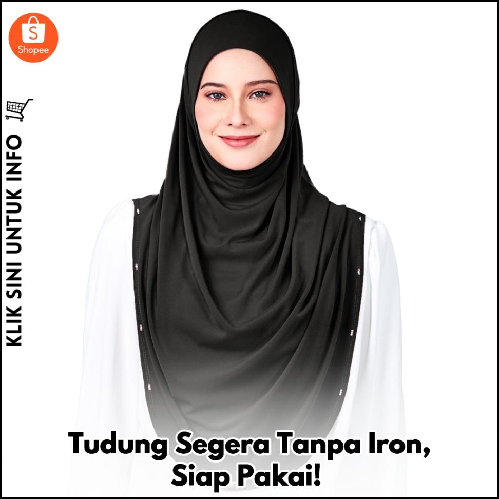 Tudung Segera Tanpa Iron, Siap Pakai!