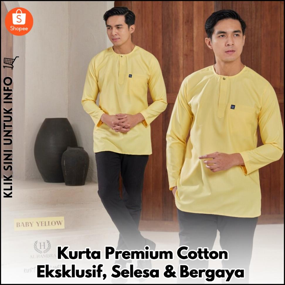 Kurta Premium Cotton Eksklusif, Selesa & Bergaya