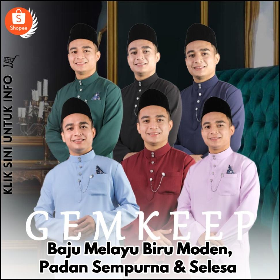 Baju Melayu Biru Moden, Padan Sempurna & Selesa