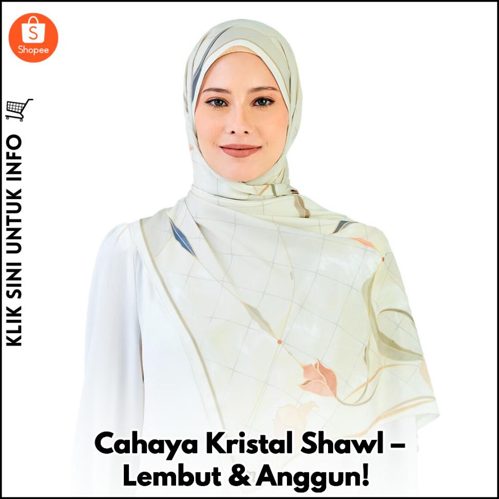 Cahaya Kristal Shawl – Anggun & Menawan!