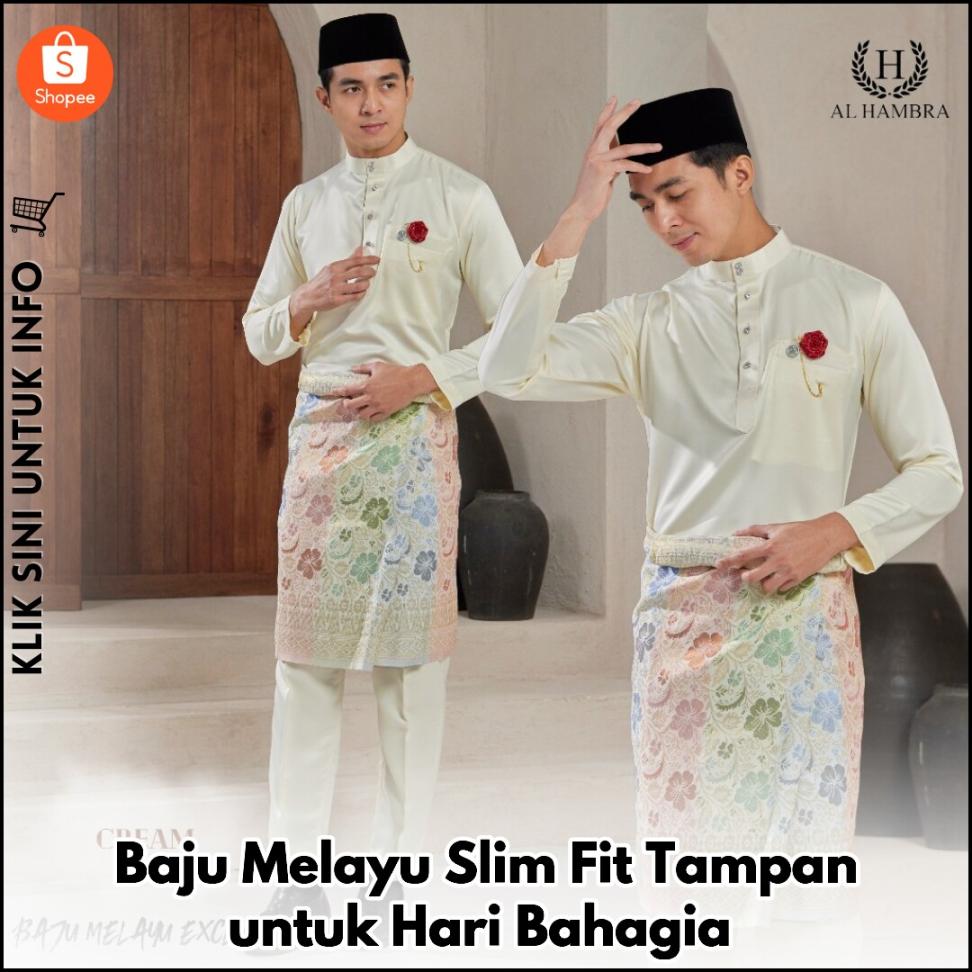 Baju Melayu Slim Fit Tampan untuk Hari Bahagia