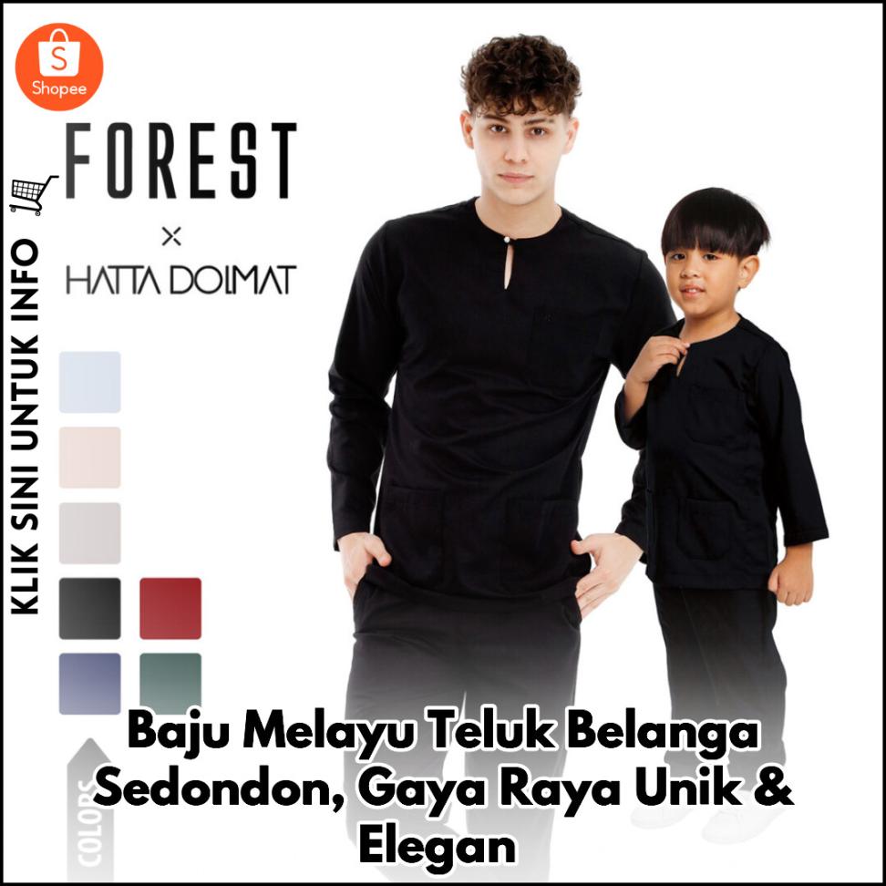 Baju Melayu Teluk Belanga Sedondon, Gaya Raya Unik & Elegan