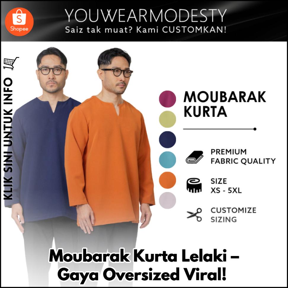 Moubarak Kurta Lelaki – Gaya Oversized Viral!
