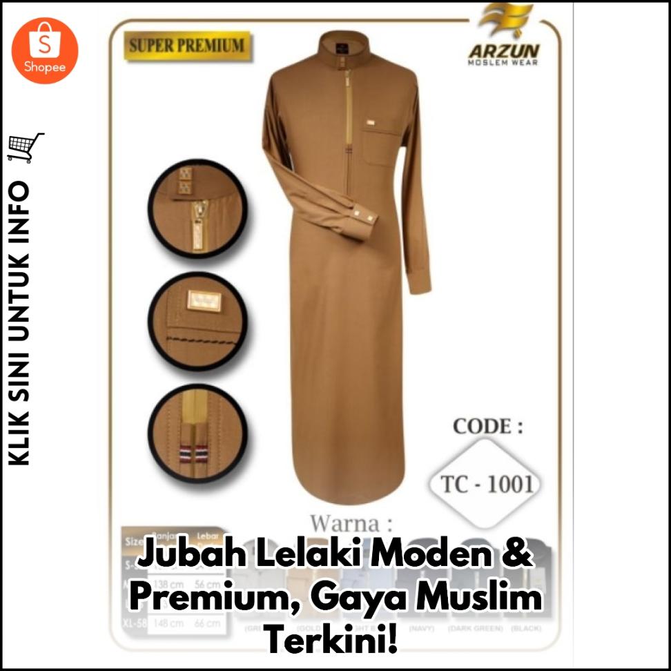 Jubah Lelaki Moden & Premium, Gaya Muslim Terkini!