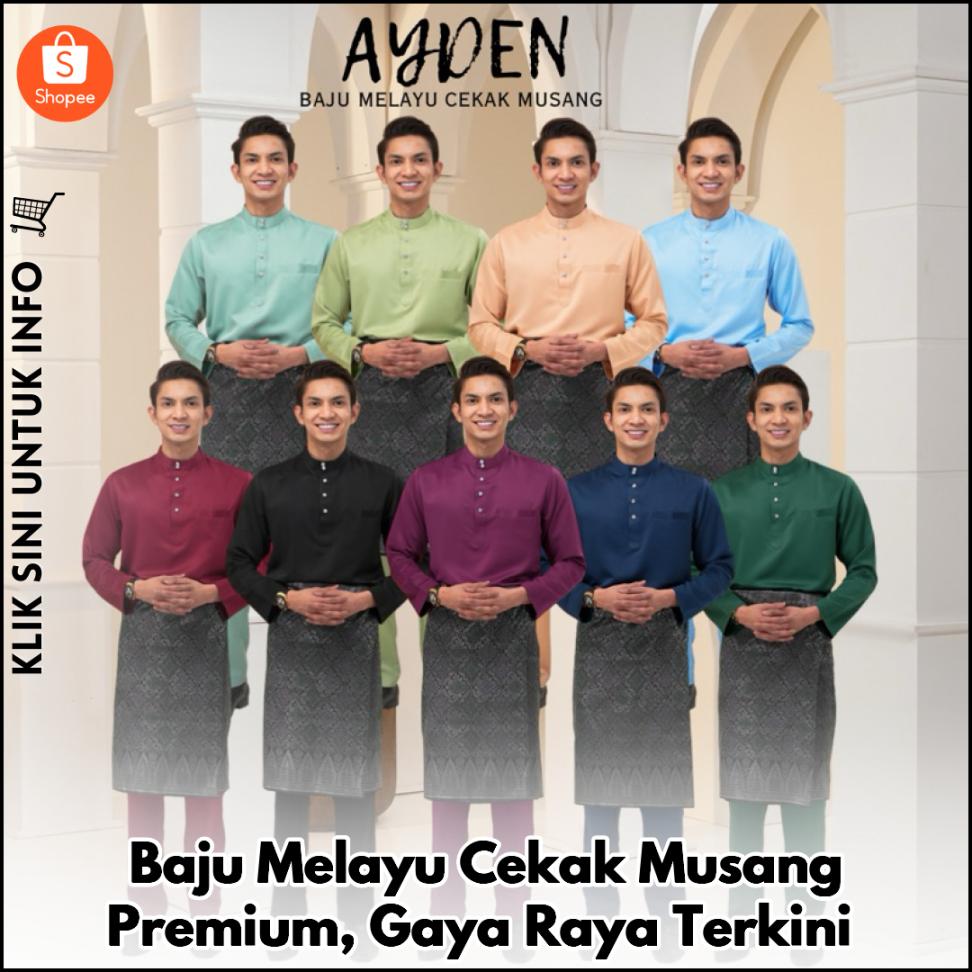 Baju Melayu Cekak Musang Premium, Gaya Raya Terkini