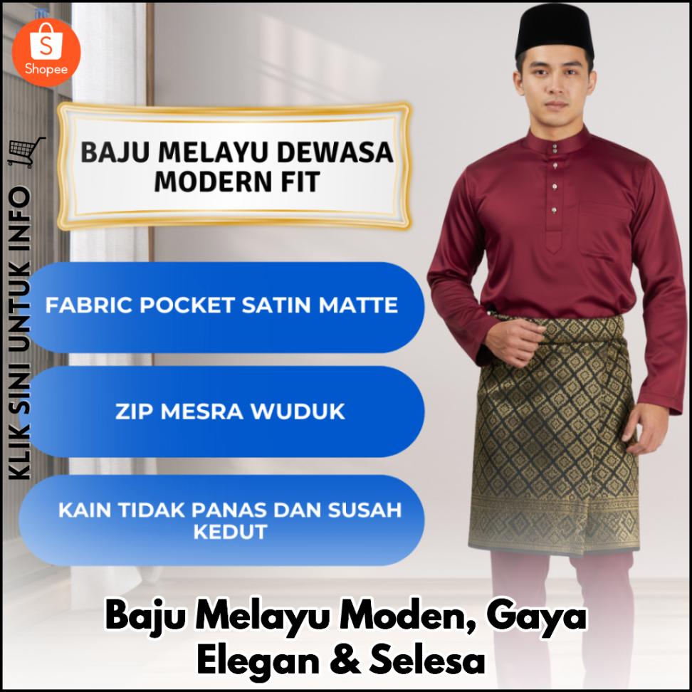 Baju Melayu Satin Matte: Tampan & Selesa!