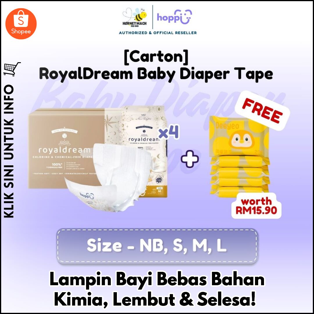 Lampin Bayi Bebas Bahan Kimia, Lembut & Selesa!