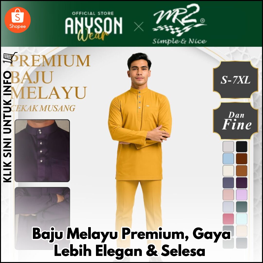 Baju Melayu Premium, Gaya Lebih Elegan & Selesa