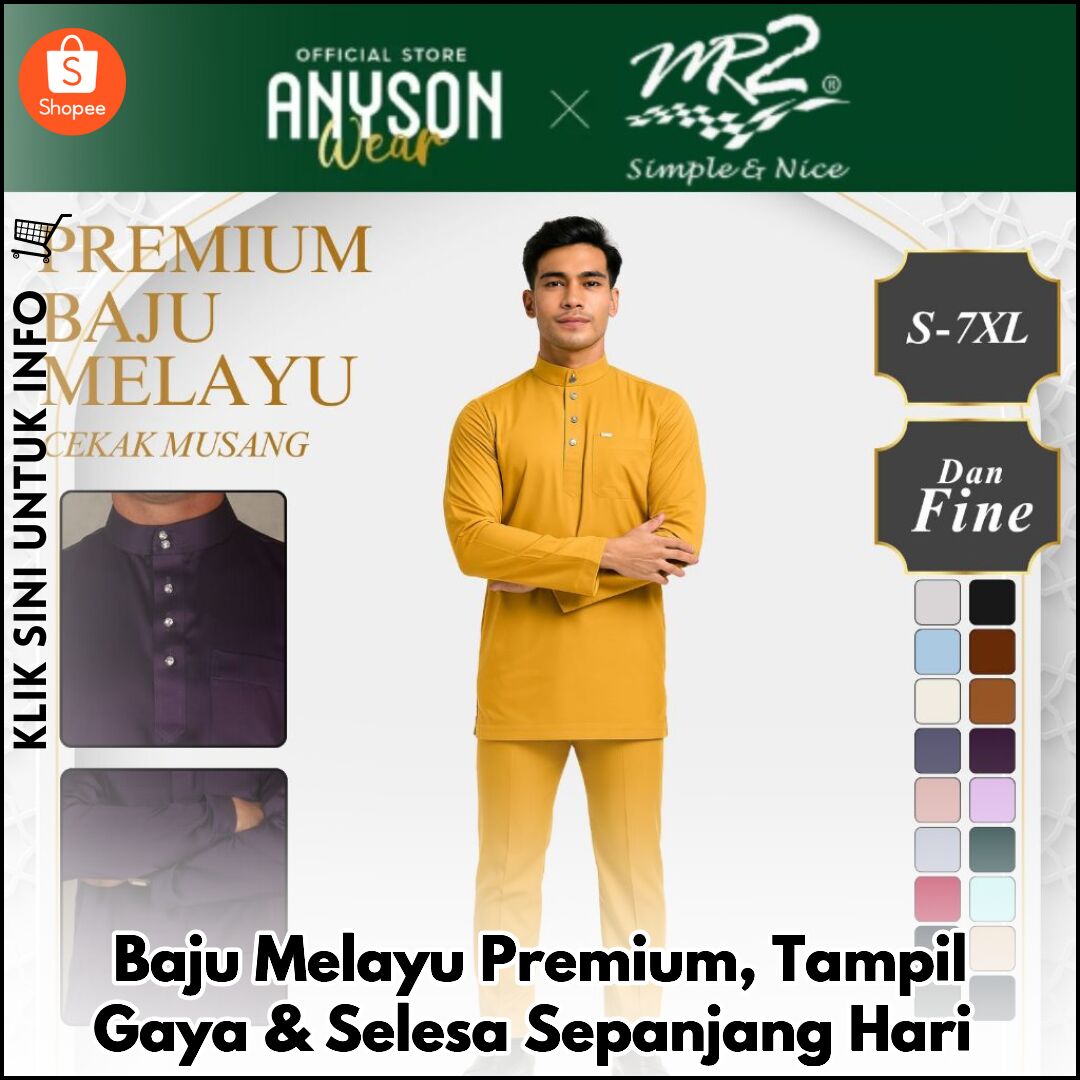 Baju Melayu Premium, Tampil Gaya & Selesa Sepanjang Hari