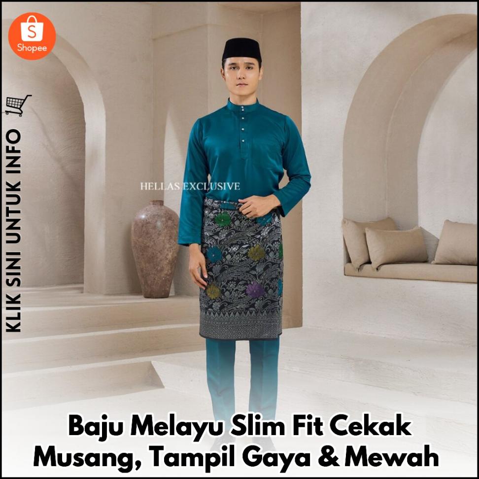Baju Melayu Slim Fit Cekak Musang Eksklusif