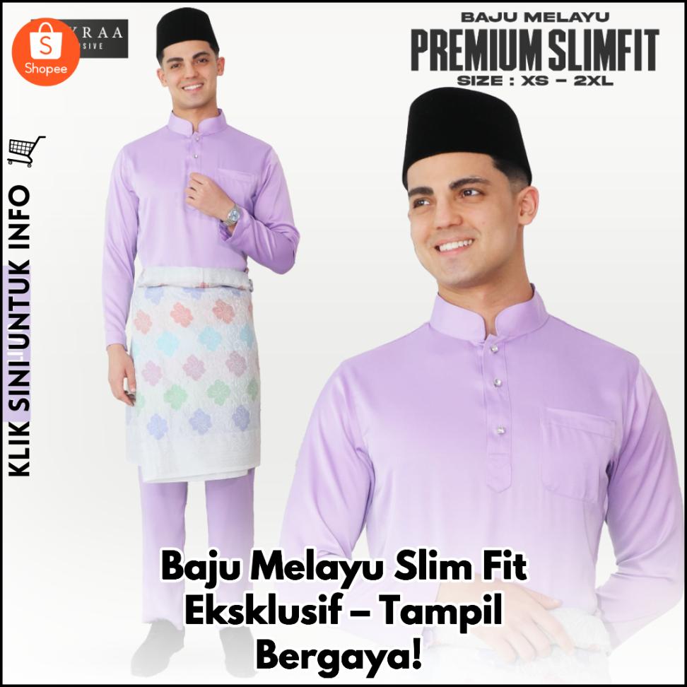 Baju Melayu Slim Fit Eksklusif – Tampil Bergaya!