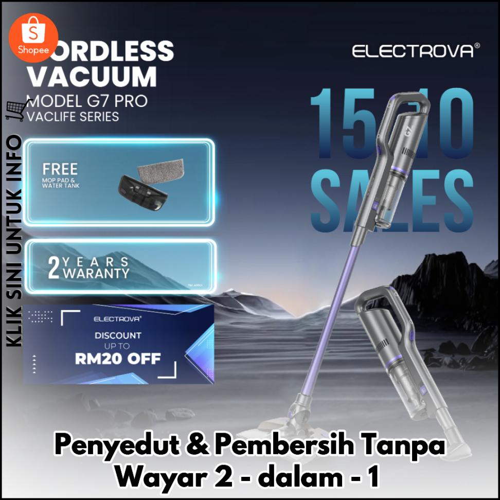 Penyedut & Pembersih Tanpa Wayar 2-dalam-1