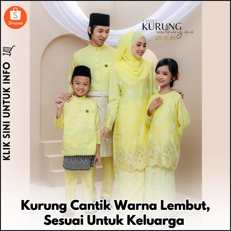 Kurung Cantik Warna Lembut, Sesuai Untuk Keluarga