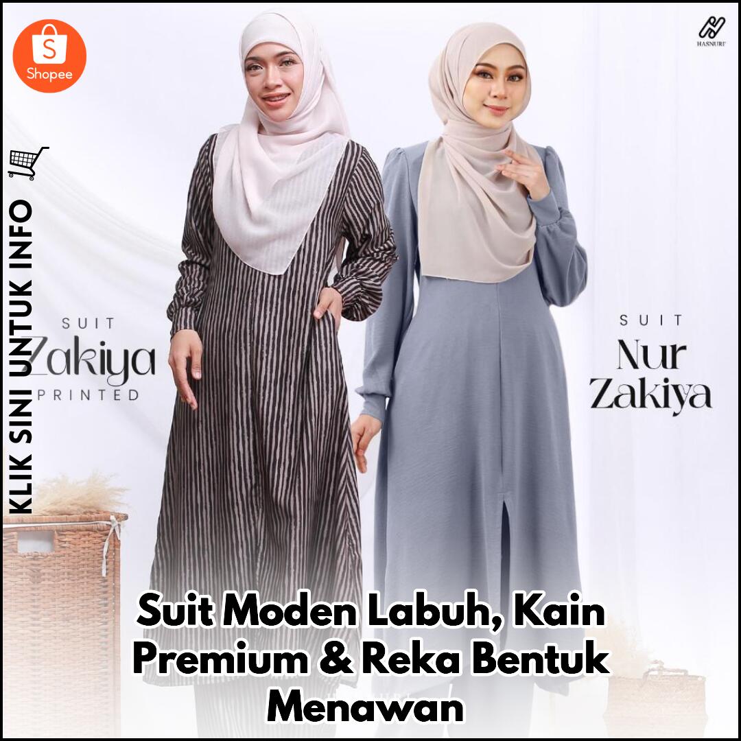 Suit Moden Labuh, Kain Premium & Reka Bentuk Menawan