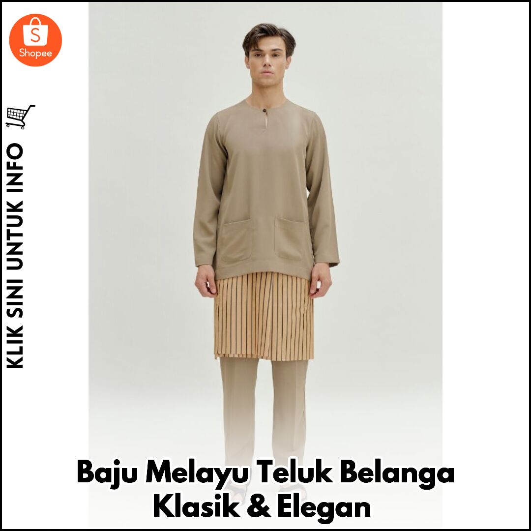 Baju Melayu Teluk Belanga Elegan – Dark Taupe