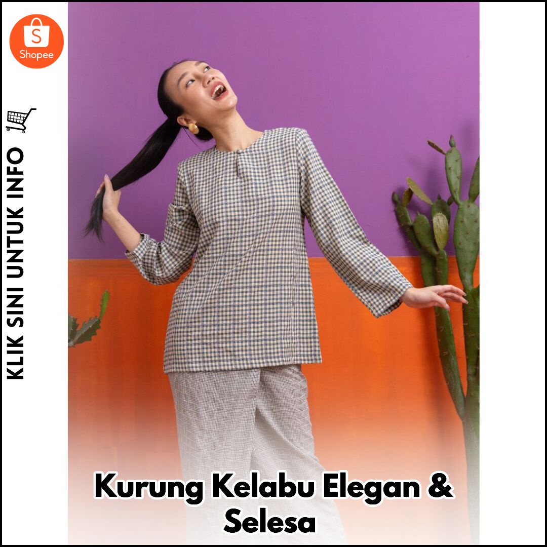 Kurung Kelabu Elegan & Selesa