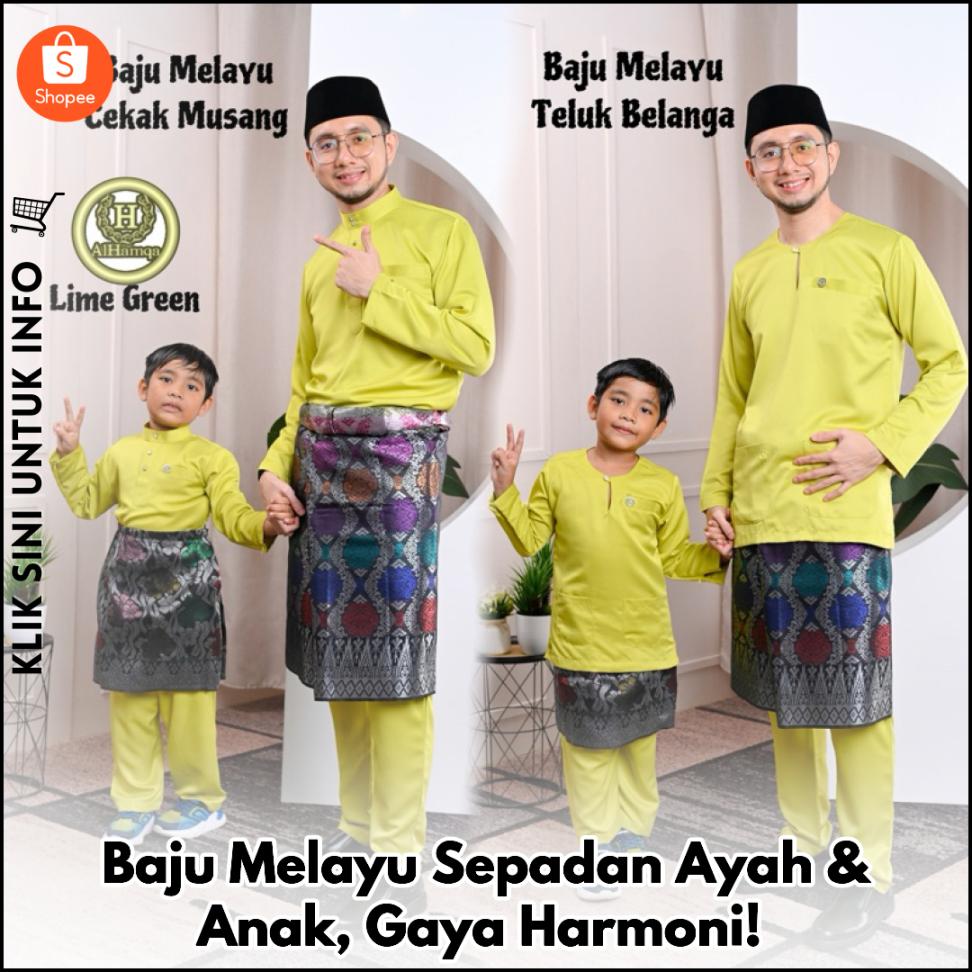 Baju Melayu Sepadan Ayah & Anak, Gaya Harmoni!