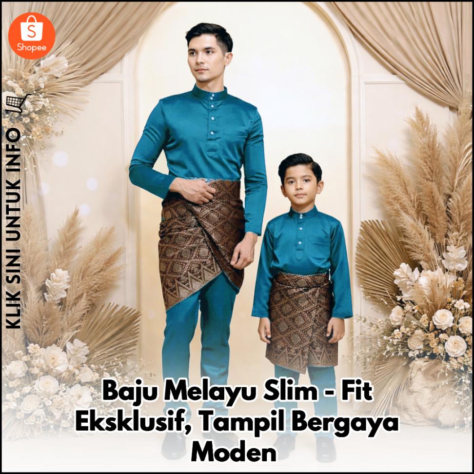 Baju Melayu Slim-Fit Eksklusif, Tampil Bergaya Moden