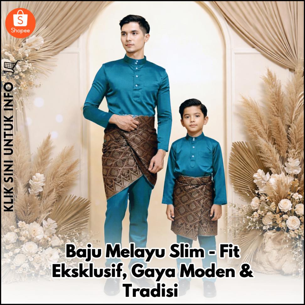 Baju Melayu Slim-Fit Eksklusif, Gaya Moden & Tradisi