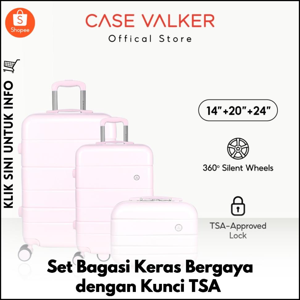 Set Bagasi Keras Bergaya dengan Kunci TSA