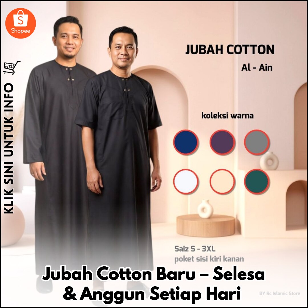 Jubah Cotton Baru – Selesa & Anggun Setiap Hari