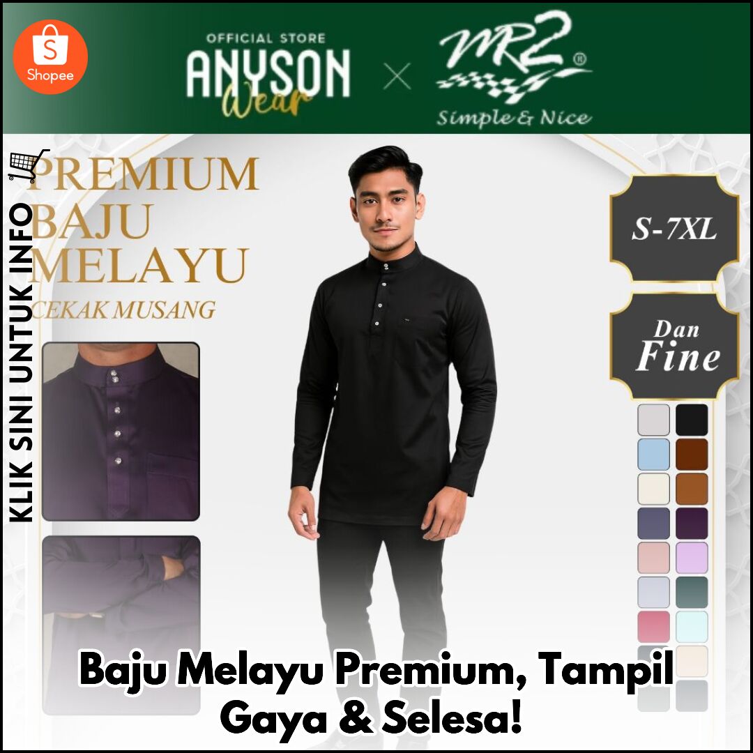 Baju Melayu Premium, Tampil Gaya & Selesa!