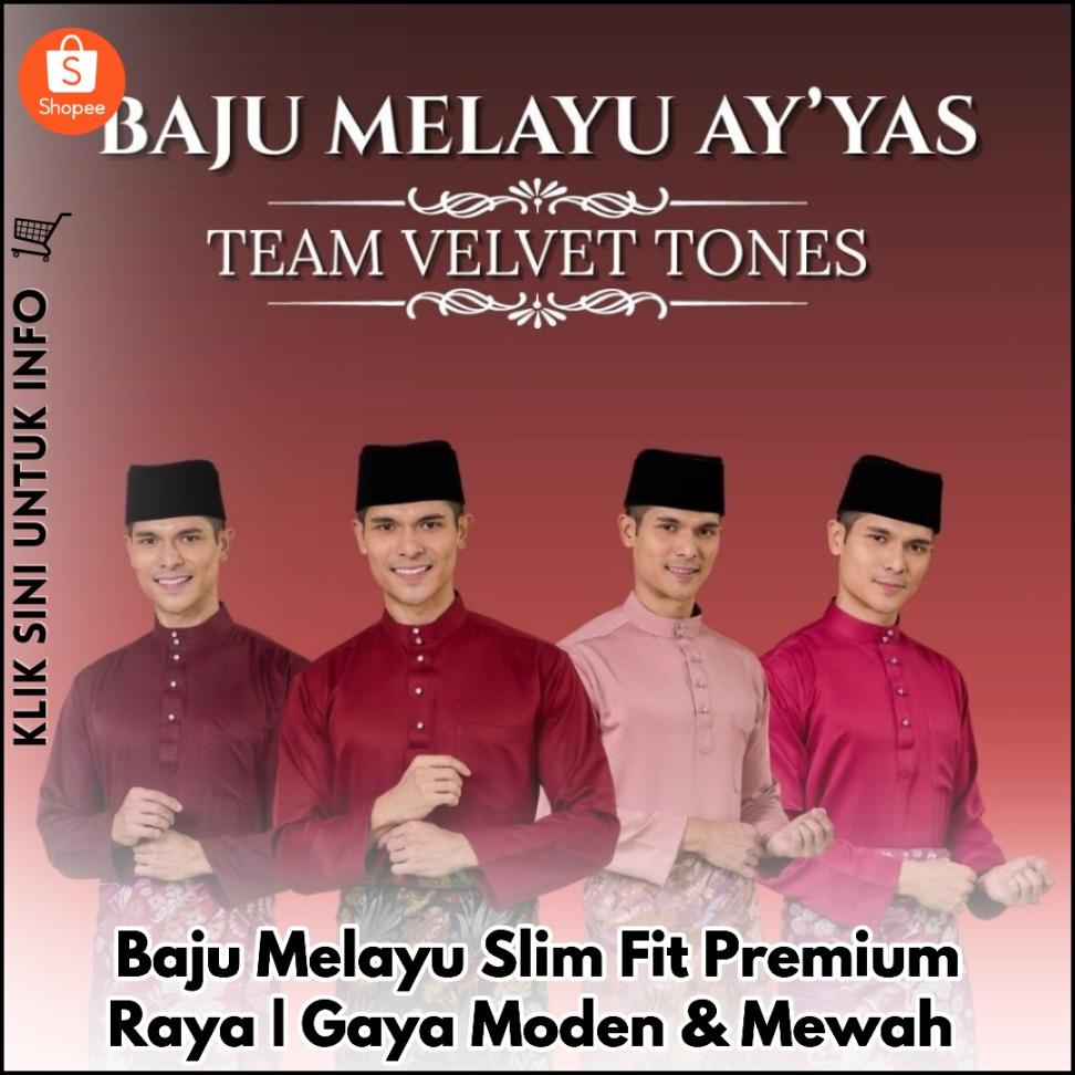 Baju Melayu Slim Fit Premium Raya | Warna Elegan Terkini