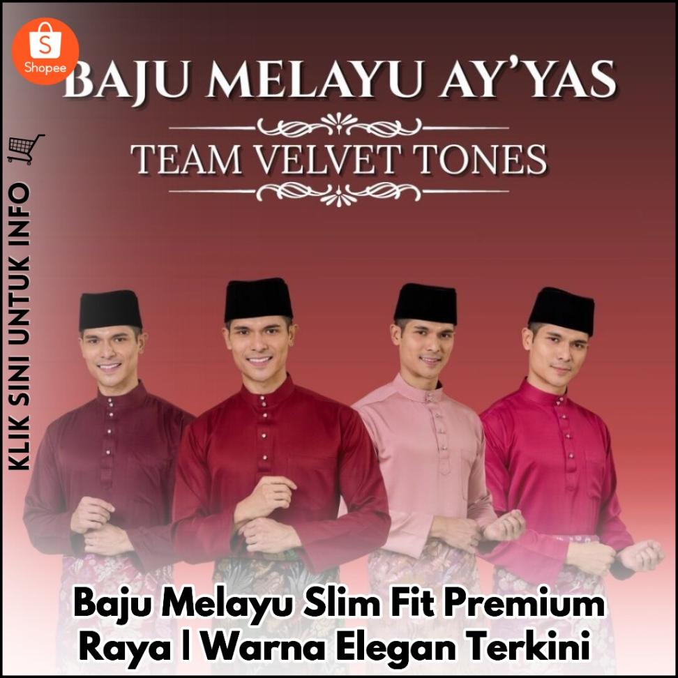 Baju Melayu Slim Fit Premium Raya | Warna Elegan Terkini