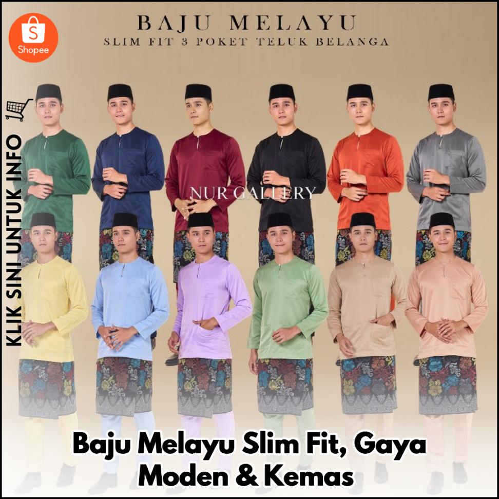 Baju Melayu Slim Fit, Gaya Moden & Kemas